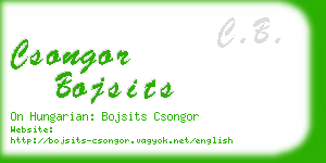 csongor bojsits business card
